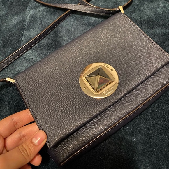 kate spade Handbags - Kate Spade Navy Mini Leather Crossbody Purse